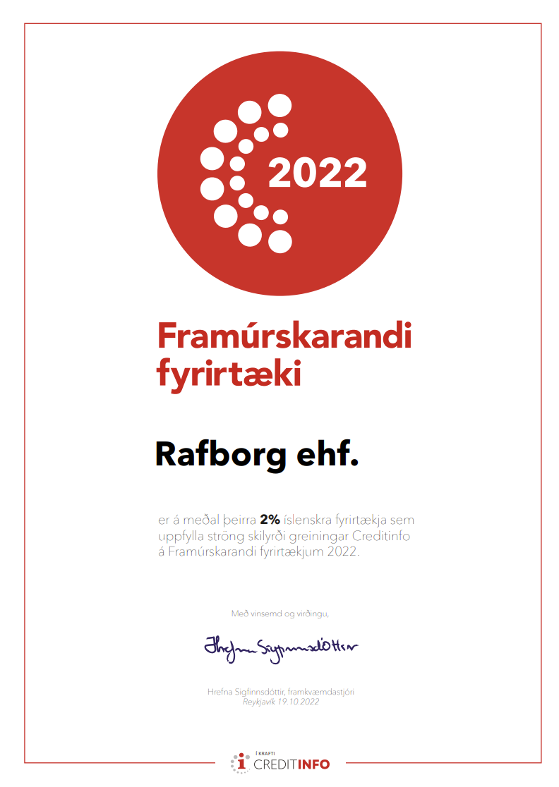 framúrskarndi 2022 Rafborg 