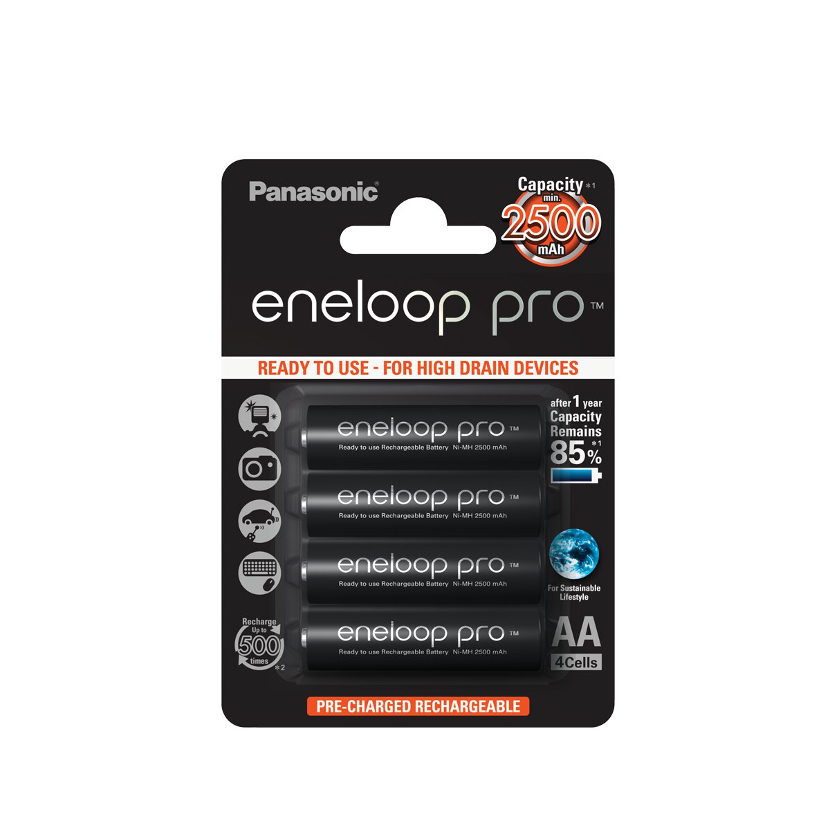 Panasonic Eneloop Pro hleðslurafhlöður