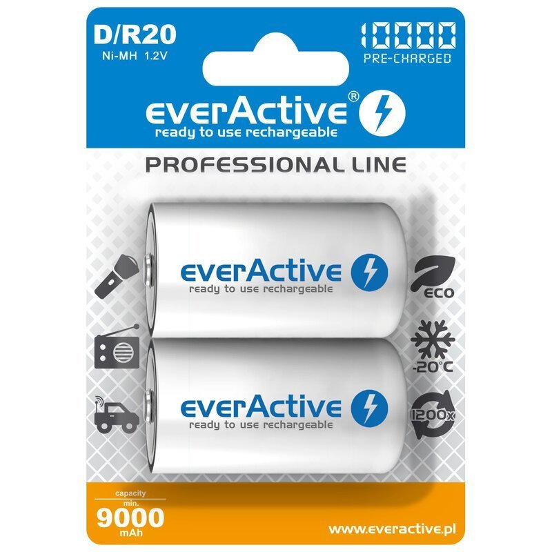 everActive C/R14 og D/R20 hleðslurafhlöður komnar í verslun