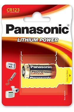 CR-123A Panasonic litíum rafhlaða