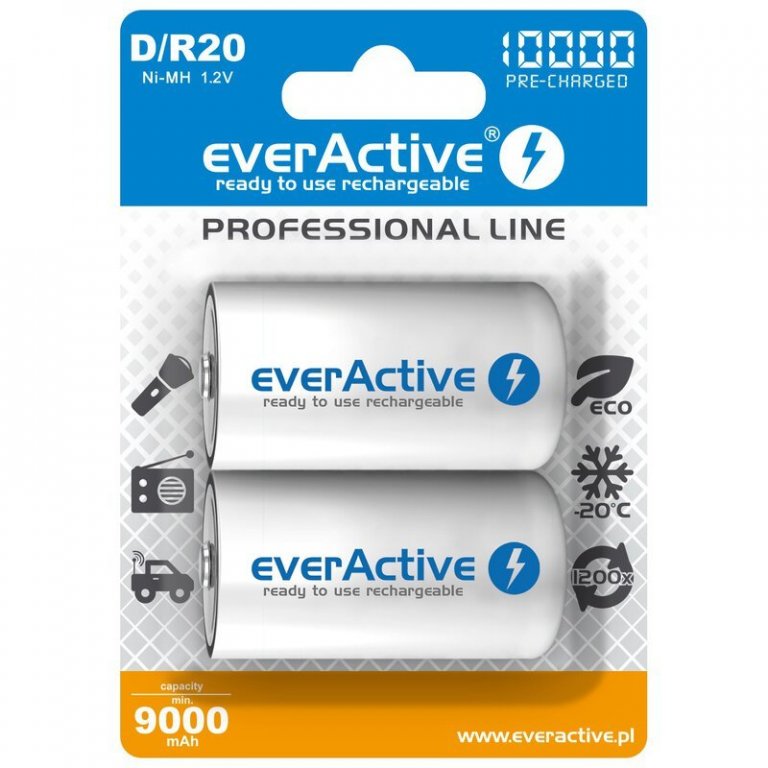 everActive C/R14 og D/R20 hleðslurafhlöður komnar í verslun