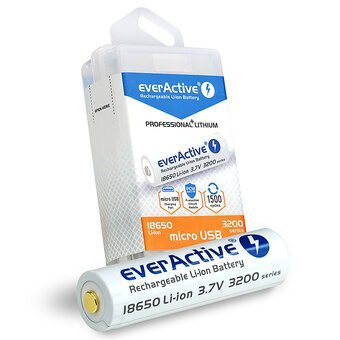 everActive 18650 micro USB litíum hleðslurafhlaða